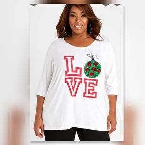 OVERSIZED LOVE CHRISTMAS ORNAMENT TOP